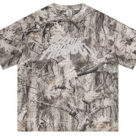 240GSM Unisex Loose-Fit Camouflage T-shirt Branch Camouflage